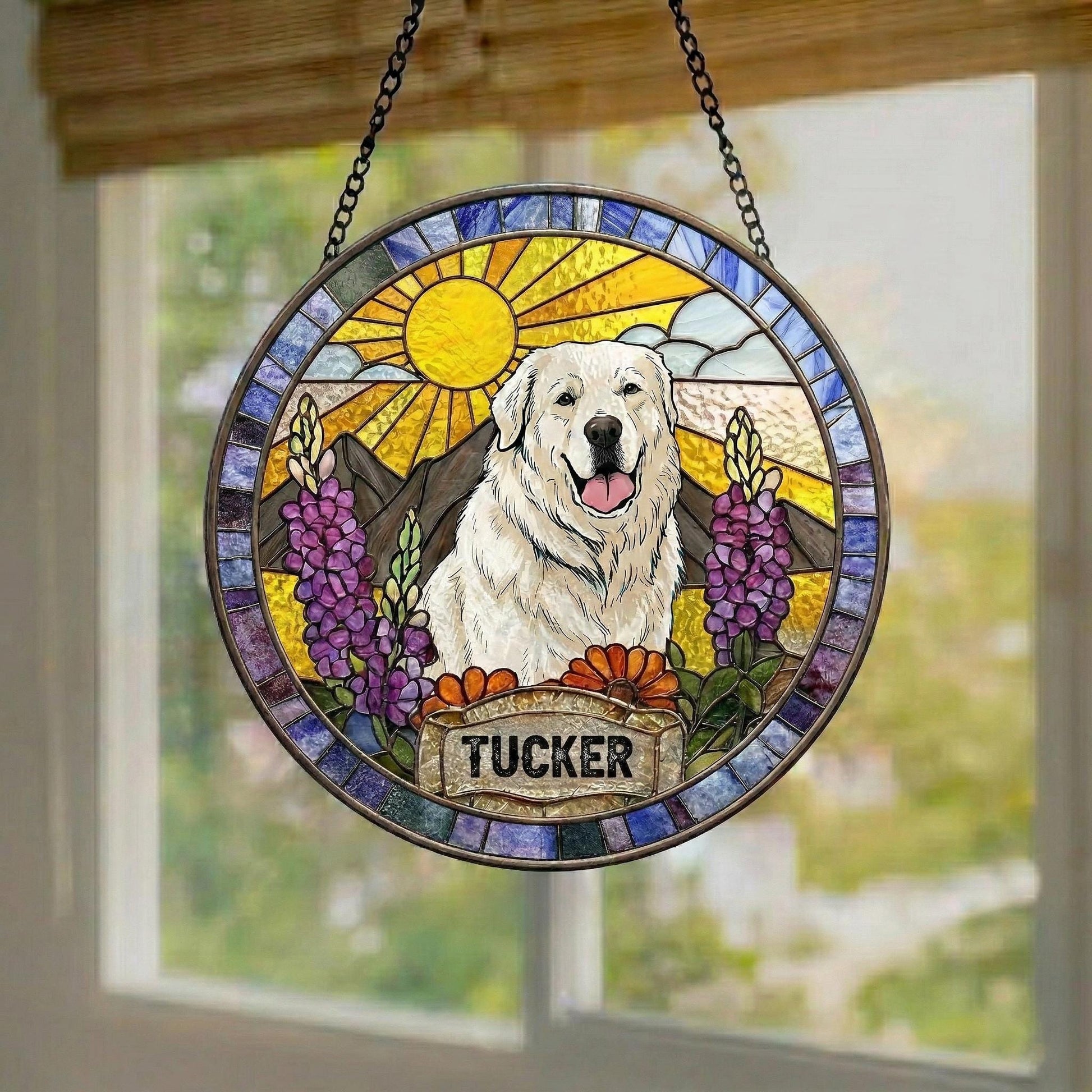 Personalized Pet Photo Glass Suncatcher, Custom Pet Name Window Hanging, Any Pet Lover Gift, Memorial Keepsake - product image 4