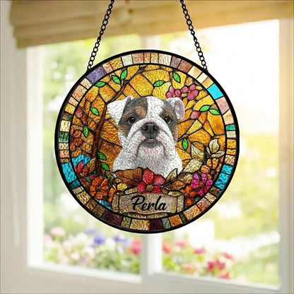 Personalized Pet Photo Glass Suncatcher, Custom Pet Name Window Hanging, Any Pet Lover Gift, Memorial Keepsake - product image 5