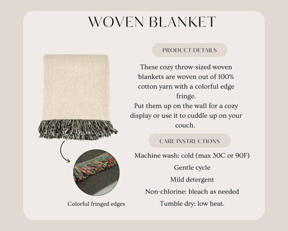 Personalized Mountain Woven Blanket, Custom Couple Name Date Throw, Forest Wedding Gift, Cotton Anniversary Gift for Couples Nature Lovers - product image 17