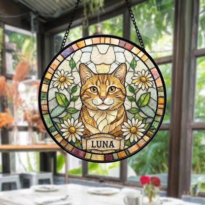 Personalized Dog Portrait Stained Glass Suncatcher, Custom Pet Memorial Stained Glass Photo Suncatcher, Dog Loss Keepsake, Pet Loss Gift - product image 7