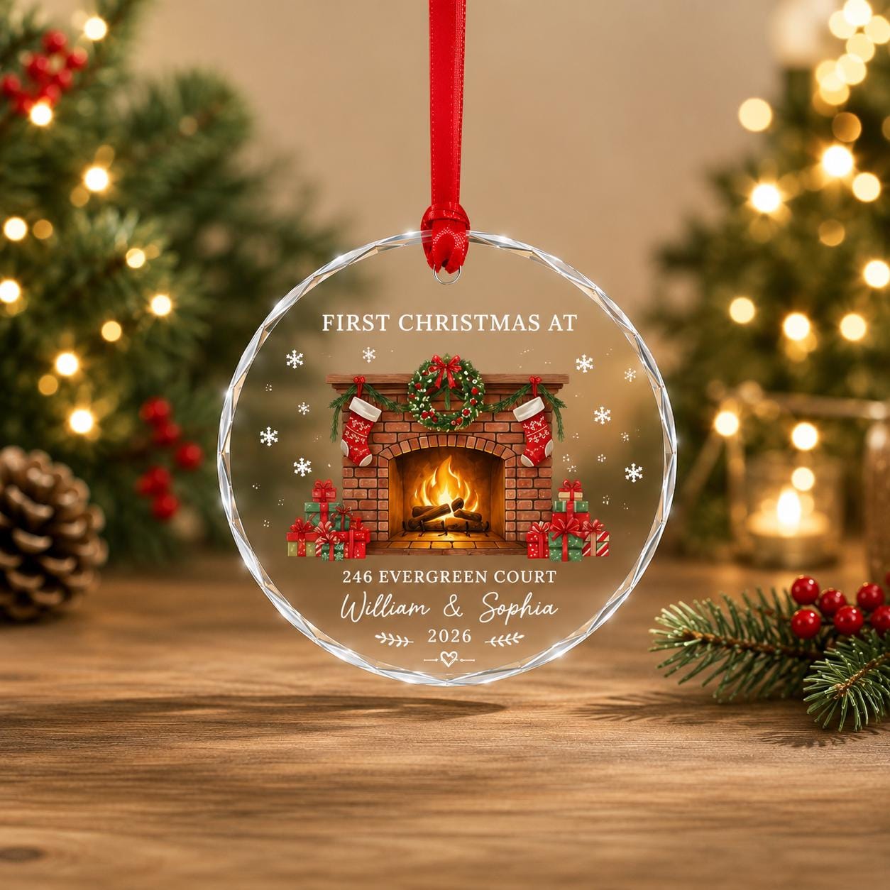 Personalized First Christmas New Home Ornament, Custom House Ornament with Address, New Home Christmas Gift, First Home Keepsake 2026 - product image 6