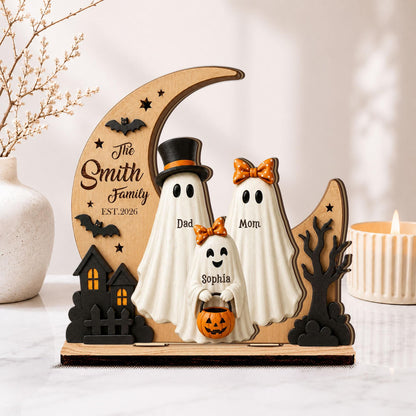 Personalized Ghost Family Layered Wooden Sign, Custom Family Name Halloween, Spooky House Decor, Halloween Shelf Decor,Family Halloween Gift - product image 5