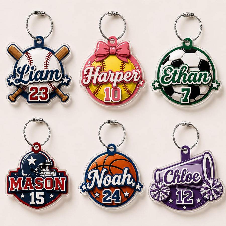 Personalized Camo Daycare Bag Tags, Custom Acrylic Name Tag For Kids Boys, Backpack Name Tags, Diaper Bag Tag, Back To School Gift For Kids - main product image