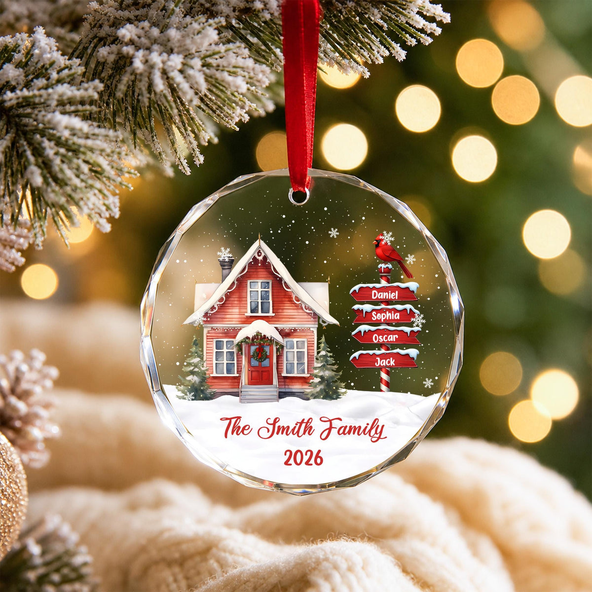 Family Names Christmas Ornament,Family Christmas Ornament 2026,Family of 3/4/5/6 With Pet Christmas Keepsake,2026 Christmas Gift For Family - product image 10