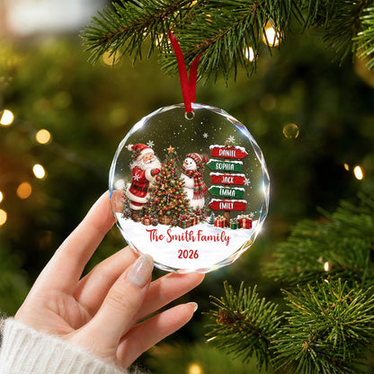 Family Names Christmas Ornament,Family Christmas Ornament 2026,Family of 3/4/5/6 With Pet Christmas Keepsake,2026 Christmas Gift For Family - product image 8
