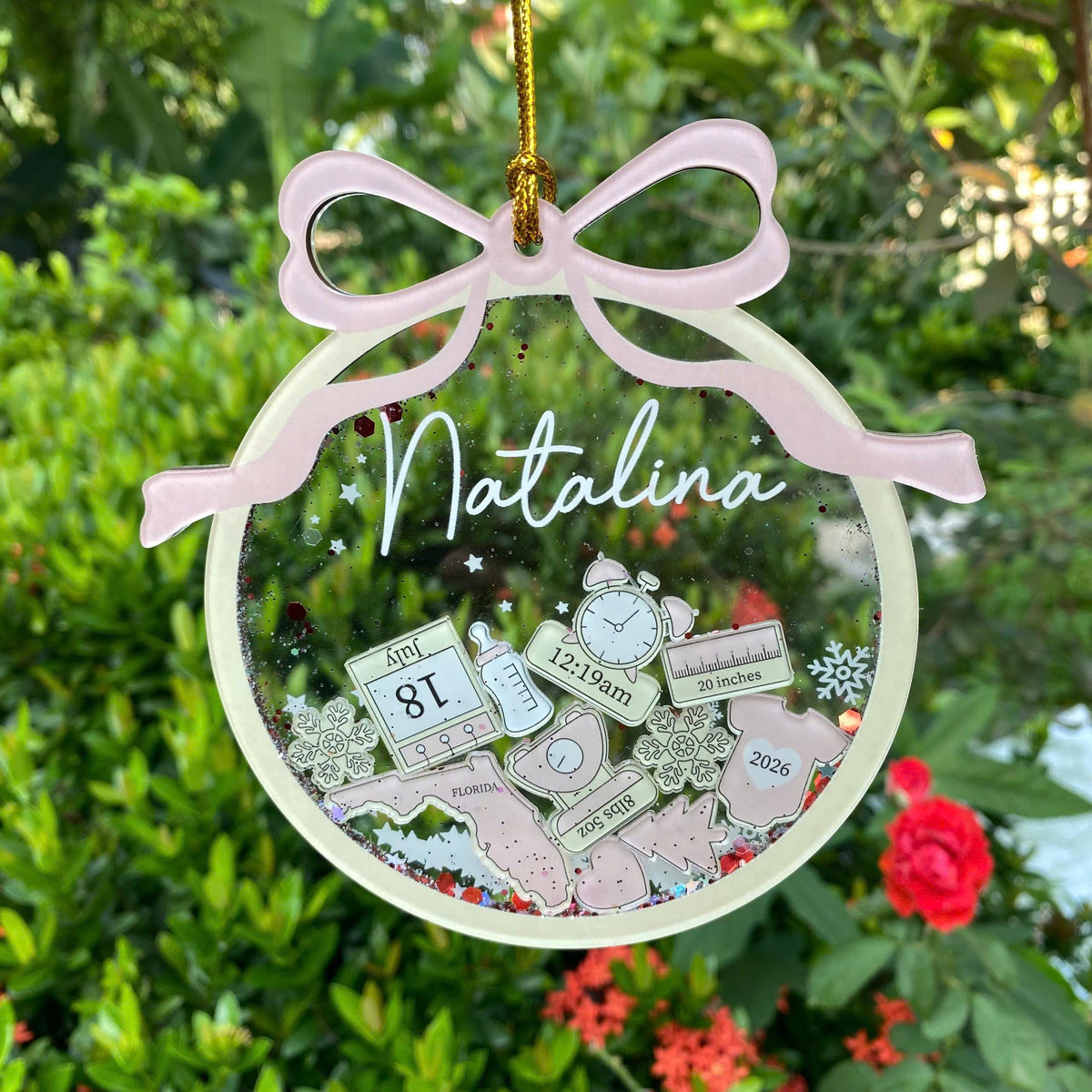 Personalized Baby's First Christmas Ornament 2026, Baby 1st Christmas Ornament, Shaker Babies Ornament, Newborn Gift, Baby Keepsake - product image 8
