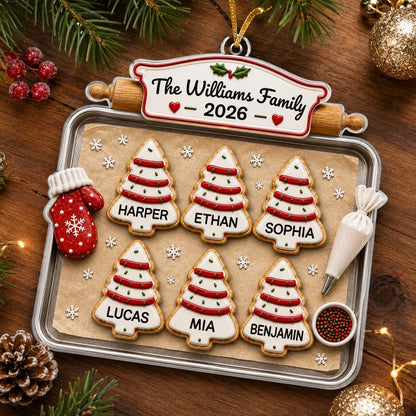 Personalized Family Gingerbread Christmas Ornament 2026, Custom Gingerbread Cookie Ornament with Pets Names, Family Holiday Keepsake Gifts - product image 7
