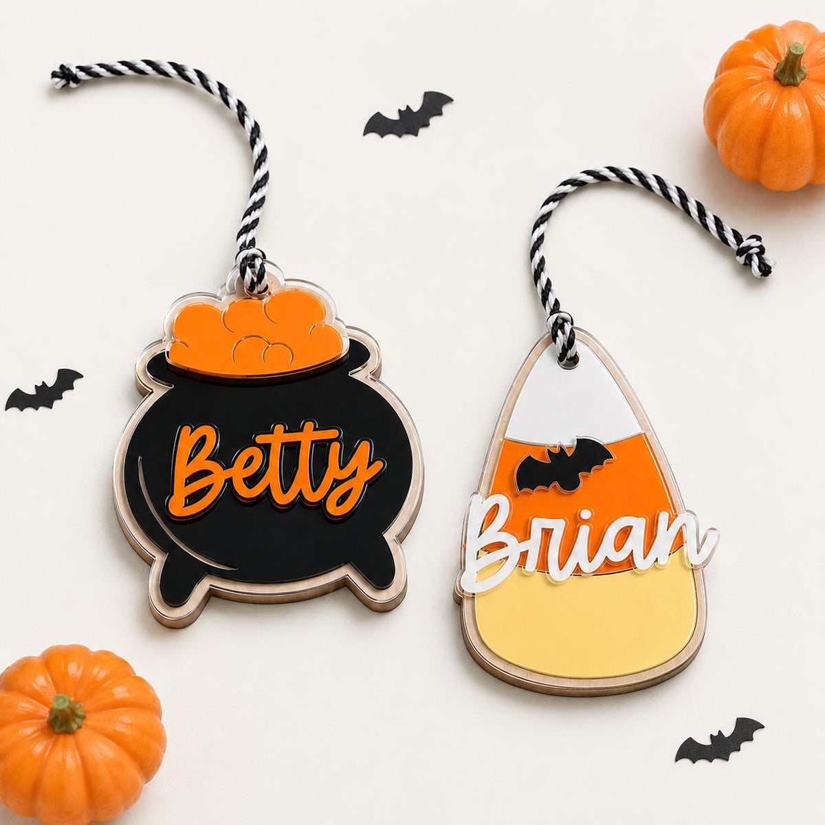 Personalized Halloween Basket Tag, 3D Boo Basket Tag, Custom Kids Name Tag, Trick or Treat Bag Tag, Halloween Gift Tag, Candy Bucket Tag - product image 8