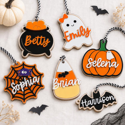 Personalized Halloween Basket Tag, 3D Boo Basket Tag, Custom Kids Name Tag, Trick or Treat Bag Tag, Halloween Gift Tag, Candy Bucket Tag - product image 9