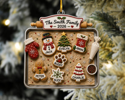 Personalized Family Gingerbread Christmas Ornament 2026, Custom Gingerbread Cookie Ornament with Pets Names, Family Holiday Keepsake Gifts - product image 4