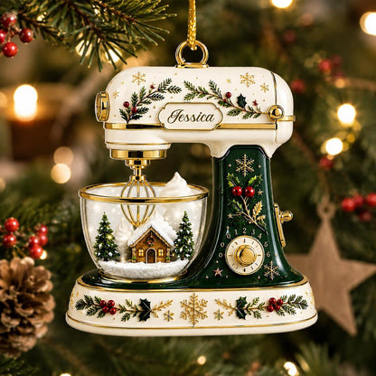 Christmas Baking Mixer-Personalized 2D Effect Mixer Acrylic Ornament,Custom Kitchen Mixer Christmas Keepsake,Baking Gift For Bakers - product image 3