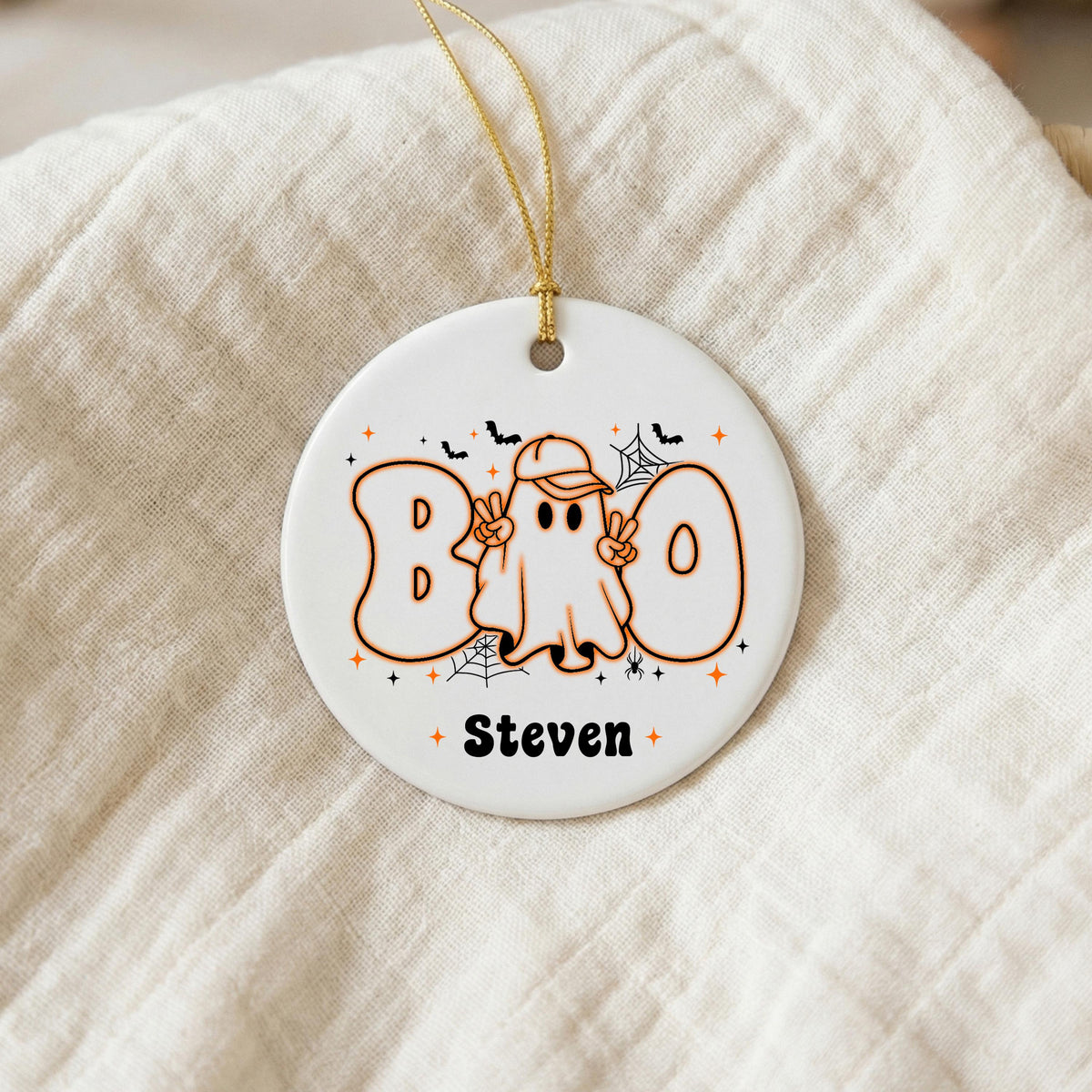Personalized Halloween Ornament, Custom Ghost Name Ornament, Kids Halloween Gift - product image 4