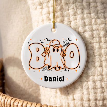 Personalized Halloween Ornament, Custom Ghost Name Ornament, Kids Halloween Gift - product image 2