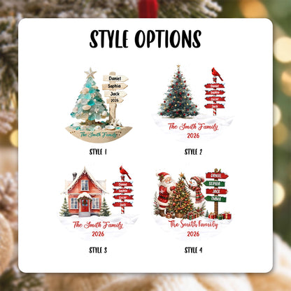 Family Names Christmas Ornament,Family Christmas Ornament 2026,Family of 3/4/5/6 With Pet Christmas Keepsake,2026 Christmas Gift For Family - product image 6