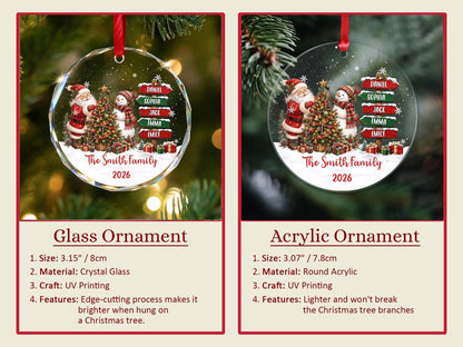 Family Names Christmas Ornament,Family Christmas Ornament 2026,Family of 3/4/5/6 With Pet Christmas Keepsake,2026 Christmas Gift For Family - product image 7
