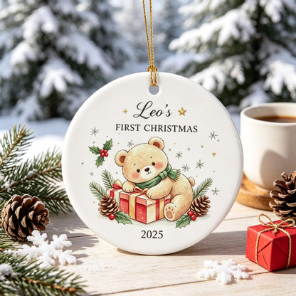 Baby's First Christmas Decoration,Keepsake Christmas Bauble Gift Ceramic Ornament,Personalised Baby's 1st Christmas Decoration,New Baby Gift - product image 9