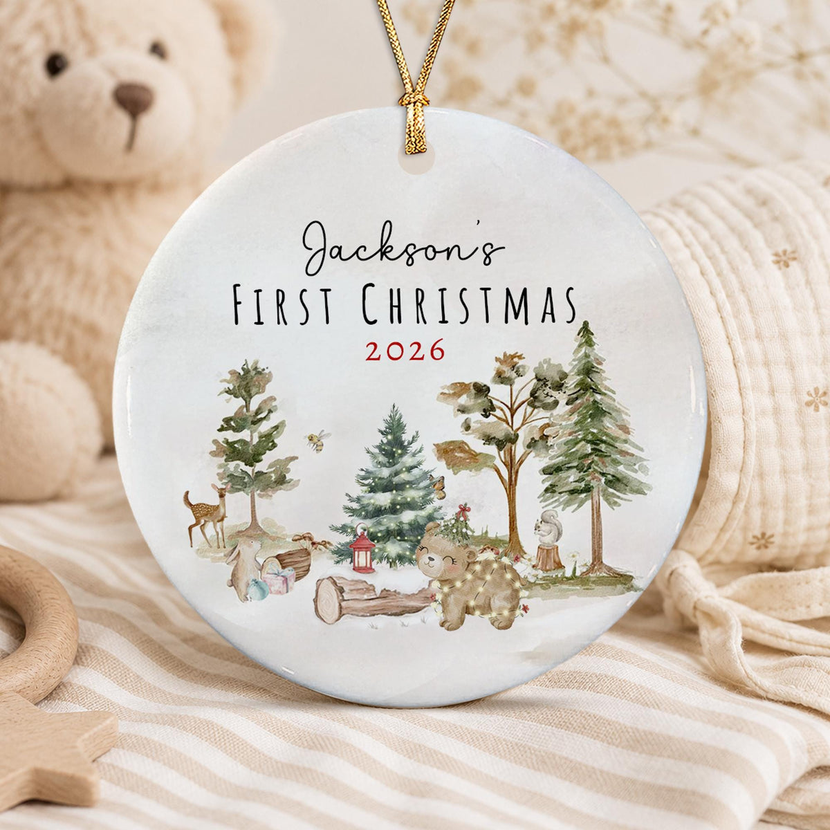 Personalized Baby's First Christmas Ornament 2026, Baby Shower Photo Keepsake - product image 6