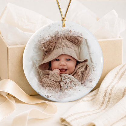 Personalized Baby's First Christmas Ornament 2026, Baby Shower Photo Keepsake - product image 12