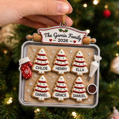Personalized Family Gingerbread Christmas Ornament 2026, Custom Gingerbread Cookie Ornament with Pets Names, Family Holiday Keepsake Gifts - product image 8
