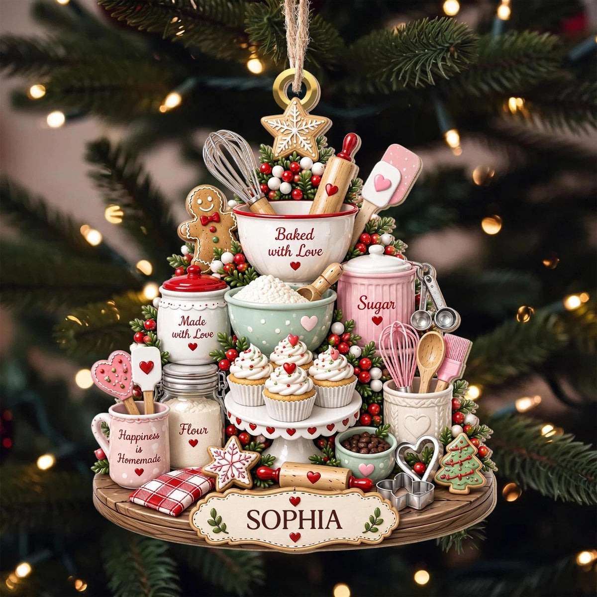 Christmas Baking Mixer Ornament, Custom Name Kitchen Mixer Christmas Keepsake, Baking Gift For Bakers, Gift For Baking Lovers, Gift For Her - main product image