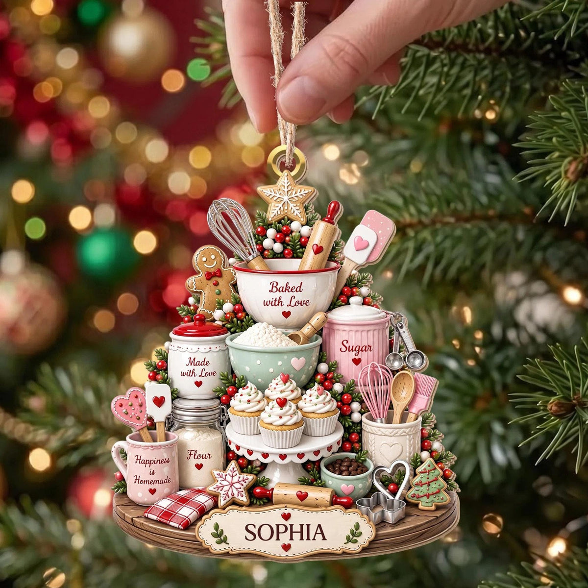 Christmas Baking Mixer Ornament, Custom Name Kitchen Mixer Christmas Keepsake, Baking Gift For Bakers, Gift For Baking Lovers, Gift For Her - product image 6