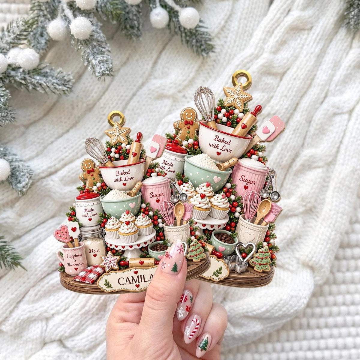 Christmas Baking Mixer Ornament, Custom Name Kitchen Mixer Christmas Keepsake, Baking Gift For Bakers, Gift For Baking Lovers, Gift For Her - product image 7