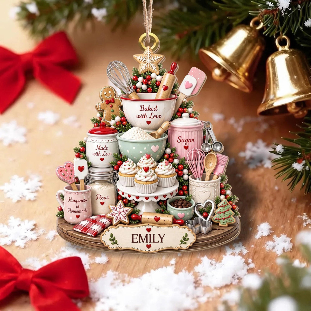 Christmas Baking Mixer Ornament, Custom Name Kitchen Mixer Christmas Keepsake, Baking Gift For Bakers, Gift For Baking Lovers, Gift For Her - product image 4