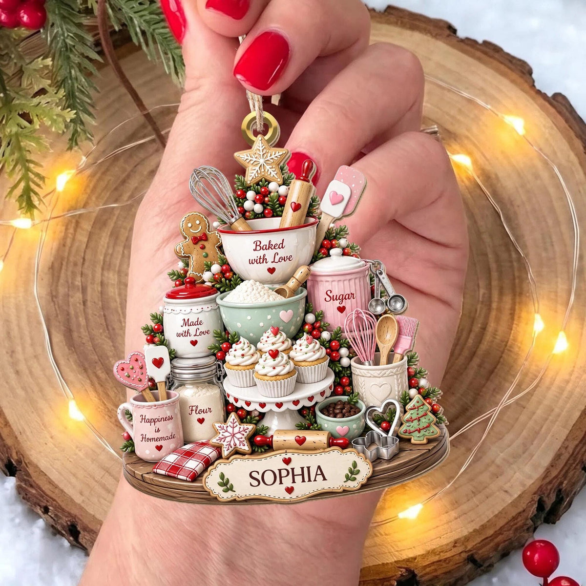 Christmas Baking Mixer Ornament, Custom Name Kitchen Mixer Christmas Keepsake, Baking Gift For Bakers, Gift For Baking Lovers, Gift For Her - product image 3