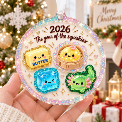 Squishy Dumpling Christmas Ornament 2026, Cute Squishy Lover Gift, Squishy Hunting Squishies, Butter NeeDoh Ornament, Kids Keepsake Gift - product image 16