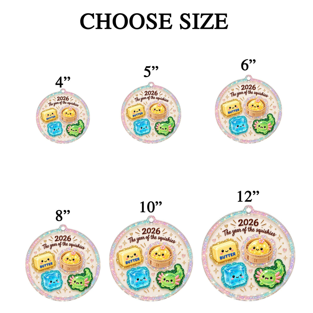 Squishy Dumpling Christmas Ornament 2026, Cute Squishy Lover Gift, Squishy Hunting Squishies, Butter NeeDoh Ornament, Kids Keepsake Gift - product image 3