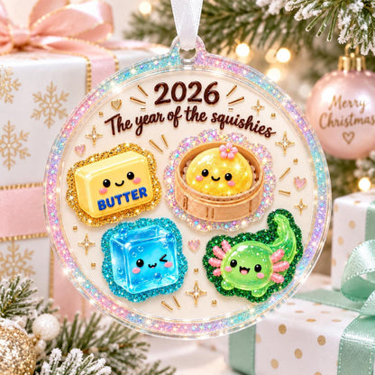 Squishy Dumpling Christmas Ornament 2026, Cute Squishy Lover Gift, Squishy Hunting Squishies, Butter NeeDoh Ornament, Kids Keepsake Gift - product image 13