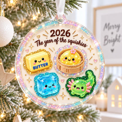 Squishy Dumpling Christmas Ornament 2026, Cute Squishy Lover Gift, Squishy Hunting Squishies, Butter NeeDoh Ornament, Kids Keepsake Gift - product image 6