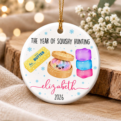 Personalized Squishy Christmas Ornament 2026: Kids Name Ornament, Viral Dumpling Squishy Gift, Girls Christmas Gift, Year Of Squishy Hunting - product image 2
