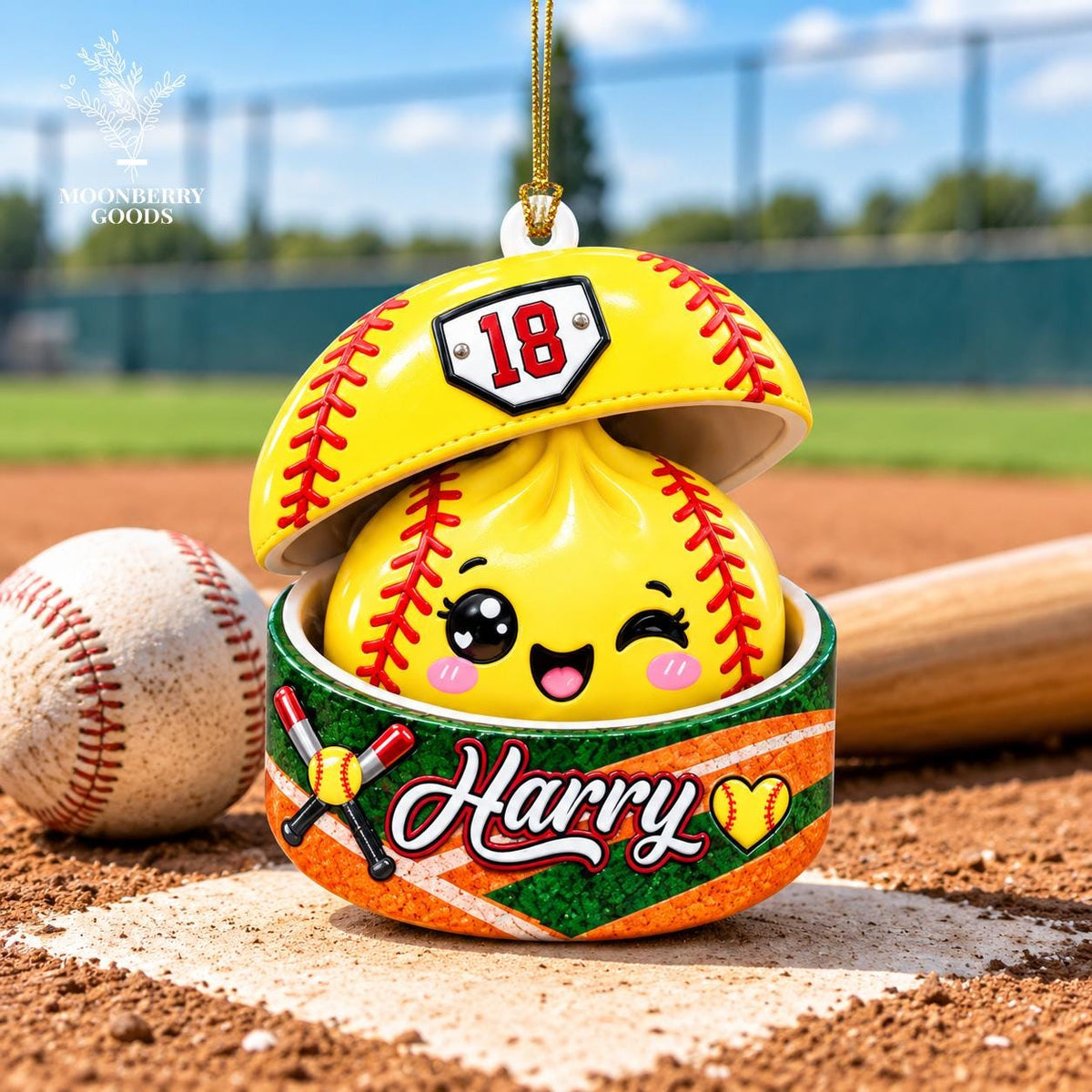 Personalized Softball Dumpling 3D Relief Ornament 2026, Softball Ornament, Squishy Dumpling Ornament, Sport Ornament, Kids Christmas Gift - product image 11