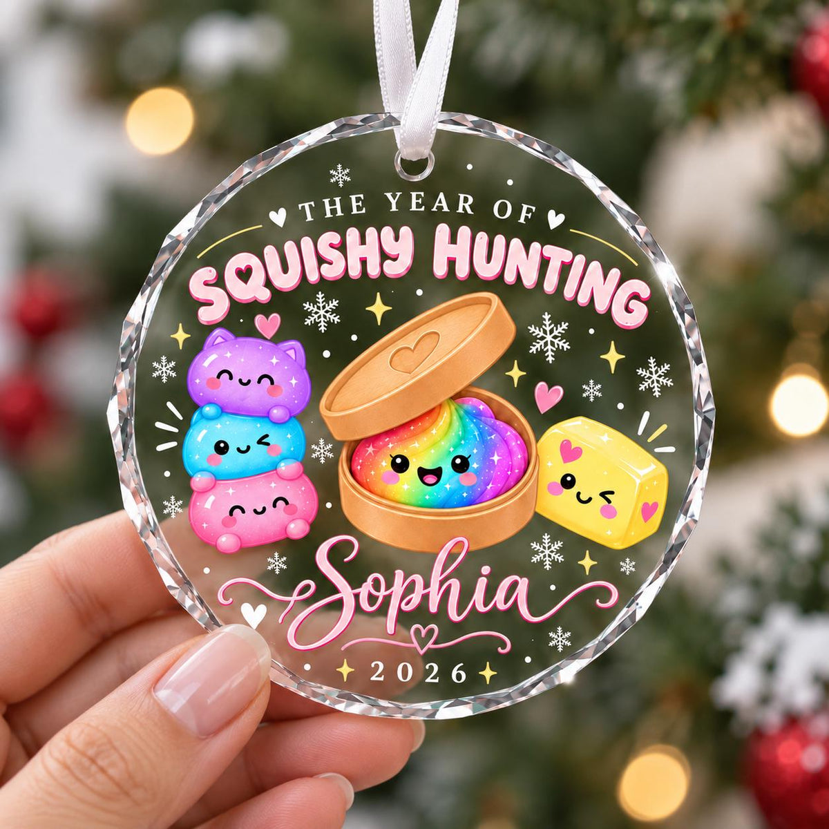Personalized Squishy Christmas Ornament, Year of Squishy Hunting Ornament, Custom Name Dumpling Gift, Kids Xmas Keepsake, Squishy Lover Gift - product image 11