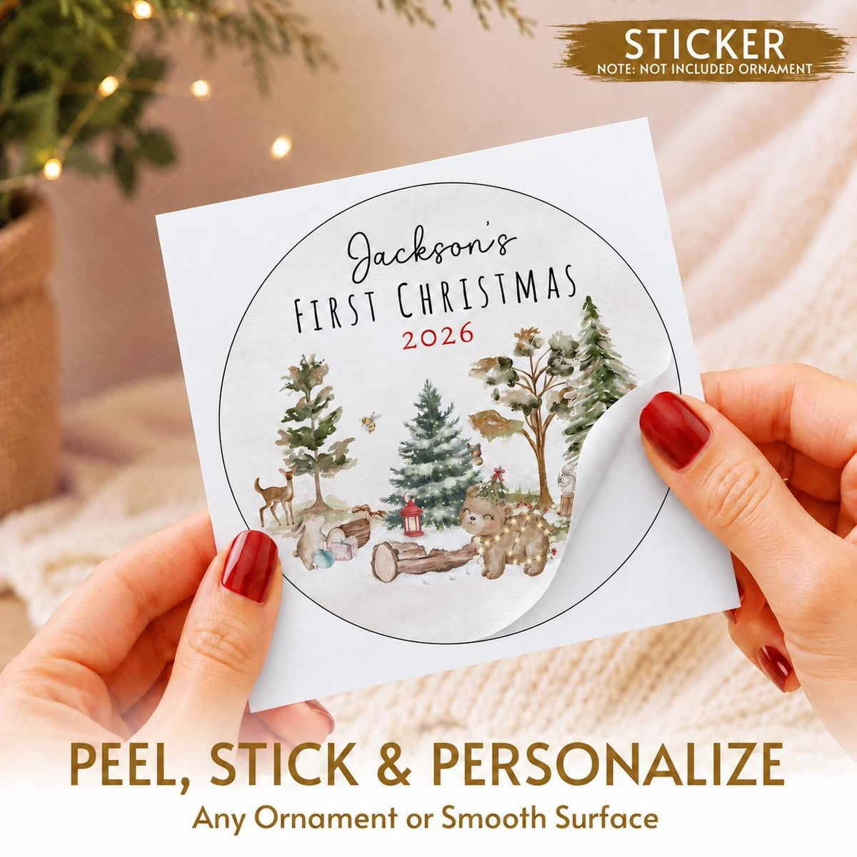 Personalized Baby's First Christmas Ornament 2026, Baby Shower Photo Keepsake - product image 13