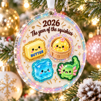 Squishy Dumpling Christmas Ornament 2026, Cute Squishy Lover Gift, Squishy Hunting Squishies, Butter NeeDoh Ornament, Kids Keepsake Gift - product image 8