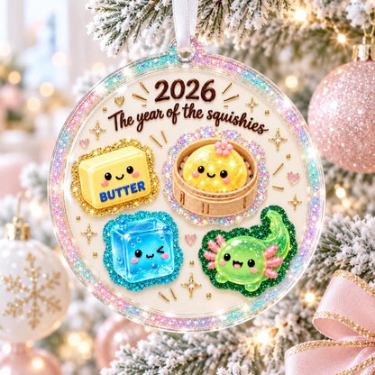 Squishy Dumpling Christmas Ornament 2026, Cute Squishy Lover Gift, Squishy Hunting Squishies, Butter NeeDoh Ornament, Kids Keepsake Gift - product image 11