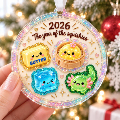 Squishy Dumpling Christmas Ornament 2026, Cute Squishy Lover Gift, Squishy Hunting Squishies, Butter NeeDoh Ornament, Kids Keepsake Gift - product image 15