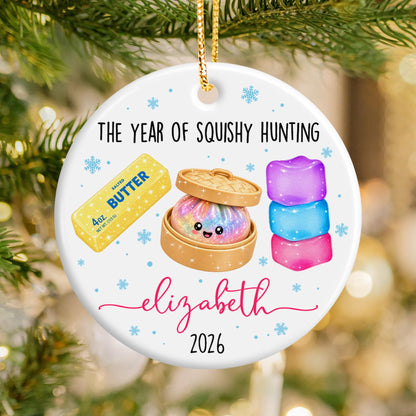 Personalized Squishy Christmas Ornament 2026: Kids Name Ornament, Viral Dumpling Squishy Gift, Girls Christmas Gift, Year Of Squishy Hunting - product image 5