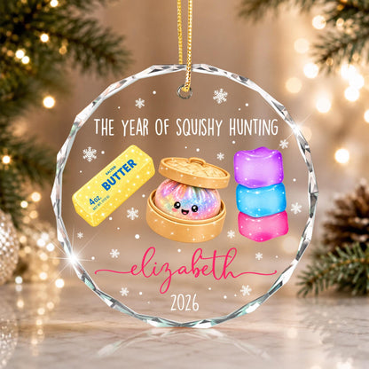 Personalized Squishy Christmas Ornament 2026: Kids Name Ornament, Viral Dumpling Squishy Gift, Girls Christmas Gift, Year Of Squishy Hunting - main product image