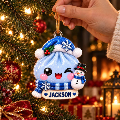 Personalized Christmas Dumpling Dim Sum Acrylic Ornament, Christmas Gift, Dumpling Lover Gift, Kids Christmas Gift - product image 4