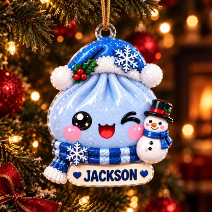 Personalized Christmas Dumpling Dim Sum Acrylic Ornament, Christmas Gift, Dumpling Lover Gift, Kids Christmas Gift - product image 5