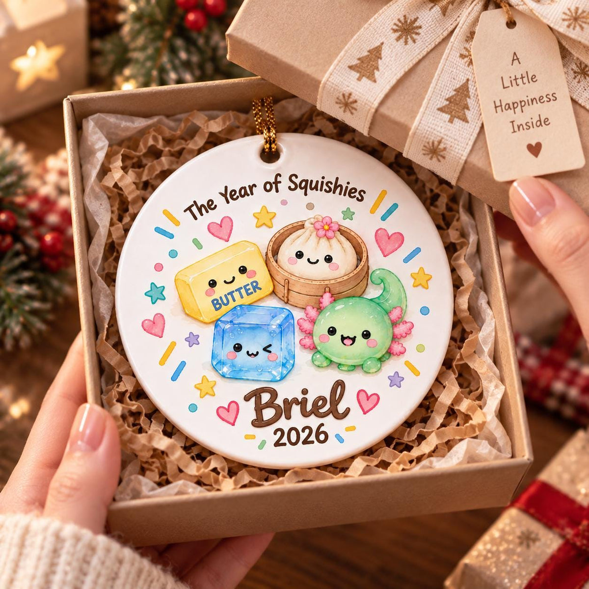 Personalized Kids Squishy Hunting Ornament 2026, The Year of Squishy Keepsake, Funny Kids Christmas Ornament, Cute Stocking Stuffer - product image 2