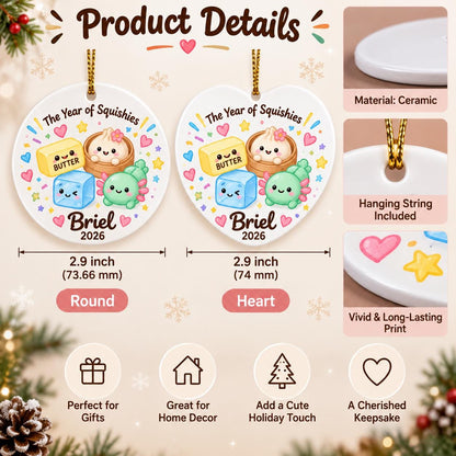 Personalized Kids Squishy Hunting Ornament 2026, The Year of Squishy Keepsake, Funny Kids Christmas Ornament, Cute Stocking Stuffer - product image 5