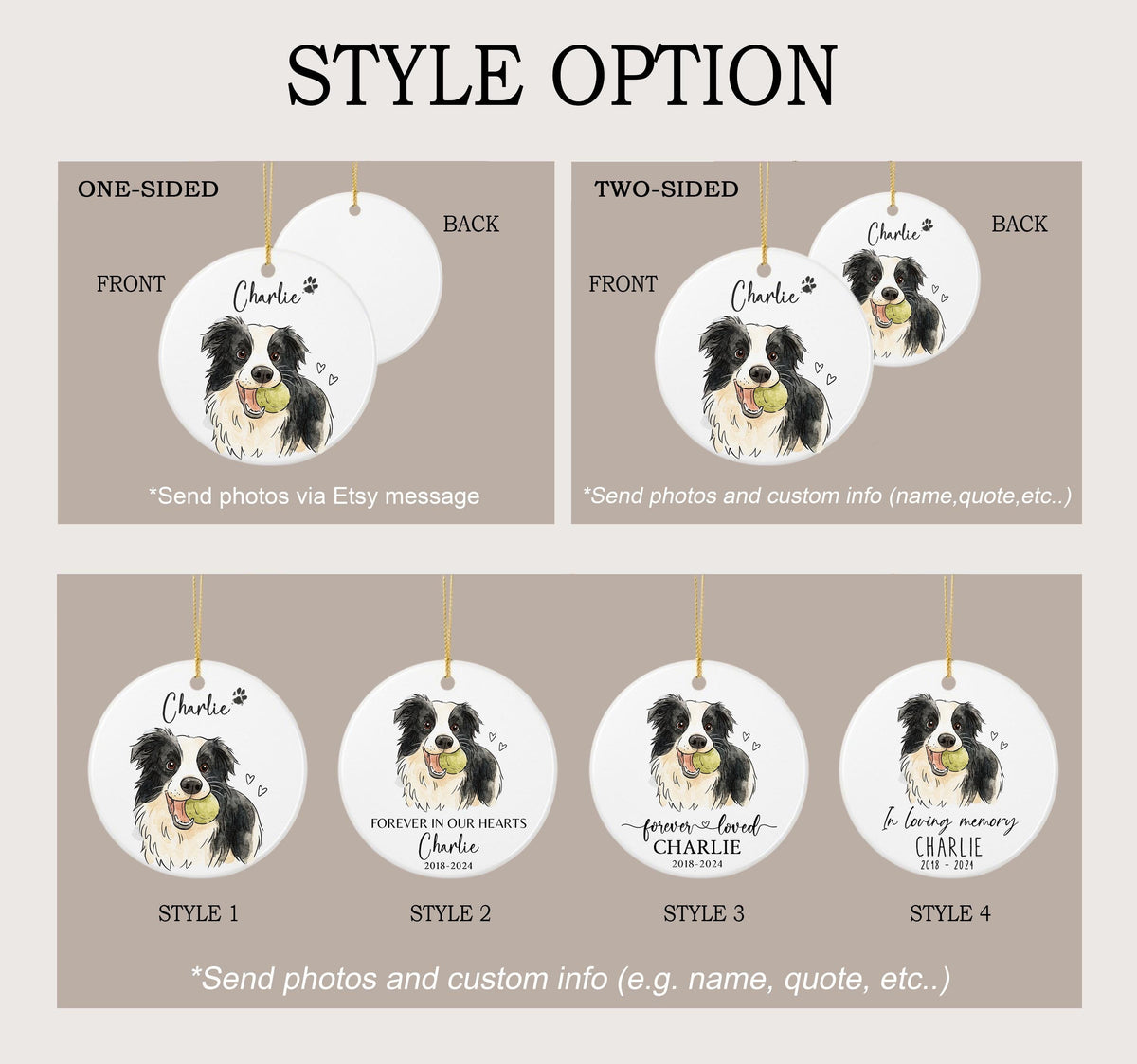 Personalized Watercolor Pet Photo Ornament: Custom Memorial Keepsake - product image 6