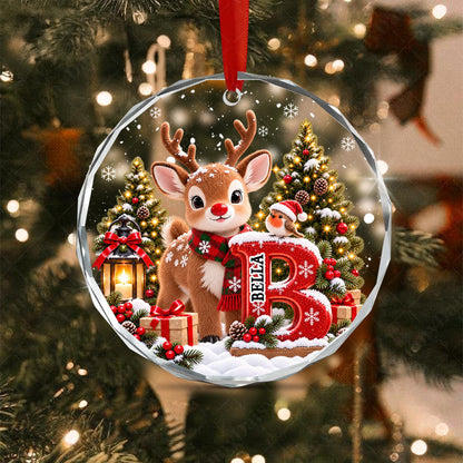 Personalized Kid Name Ornament, Letter Gingerbread with Snowman Keepsake - product image 10