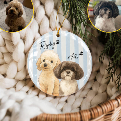 Personalized Watercolor Pet Photo Ornament: Custom Memorial Keepsake - product image 5