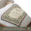 Personalized Wedding Gift Blanket, Botanical Woven Blanket, Wedding gifts for parents or couples, anniversary gift for him & her, Engagement - product image 2