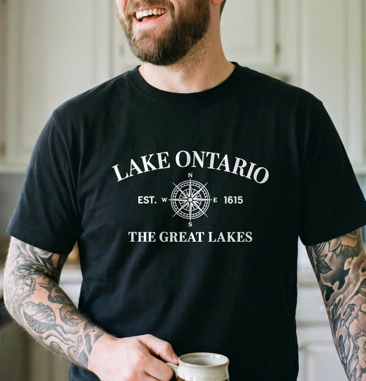 Lake Ontario The Great Lakes Shirt, Vintage Compass T-Shirt, Unisex Sweatshirt & Hoodie, Lake Lover Gift